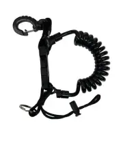 Scuba Diving Dive Snappy Coil Lanyard Camera Light BK LR1108