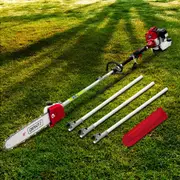 12" Bar Giantz 62CC Pole Chainsaw Chain Saw Petrol 4.3m Long Reach Red