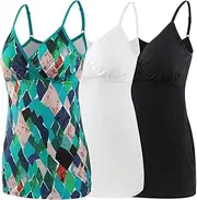 [KUCI] Maternity Nursing Tops Cami, Women Nursing Sleep Bra Materniy Pajama Breastfeeding Tops