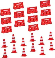 BESPORTBLE Children's Traffic Scene Toys 36pcs Mini Barricade Models Simulation Barricade Toys Road Signs Educational Playset