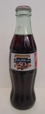 COCA COLA COKE SODA BOTTLE JACKIE ROBINSON 50TH ANNIVERSARY BASEBALL 1997