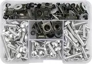 177PCS Motorcycle Screws Nut Kit Fairing for Ducati for Scrambler 800 696 937 821 for Multistrada 1200S V4S(Silver)