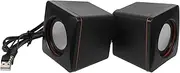 KOMBIUDA 1Pair Mini USB Wired Speaker for Laptop and Desktop Portable Stereo Audio System for Use Compact Design with Reliable Material for Music The Go