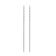 2pcs 0.6mm C3/K10 Tungsten Carbide Precision Straight Shank Twist Drill Bit