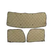 Blackout Insulated Interior Window Covers in Tan - Fits Peterbilt (WCT- 1436)
