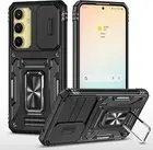 for Samsung Galaxy A35 5G 2024 Case with Slide Camera Cover 360 Kickstand Ring