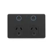 DETA Black Matte Grid Connect Smart Double Touch Power Point