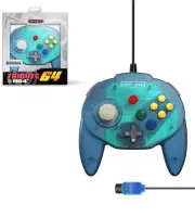 Retro-Bit N64 Tribute 64 Wired Controller - Ocean Blue - Original Port - NEW