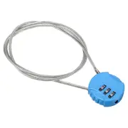 Small Combination Lock 31.4 Inch, 1 Pack 3 Digit Padlock for Locker, Light Blue