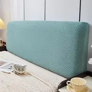 Namzi 1 Piece Jacquard Fabric Plush Knitted BedHead Dust Cover Simple Elastic Full Package BedHead Protective Cover 1.8m Long (Green)