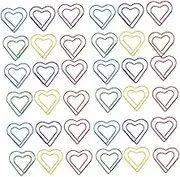 Unique Love Shape Note Clips 48 Pack Plastic Smooth Grip for Memo Cards Paper Office Supplies
