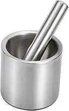 HAKIDZEL 1Set Creative Manual Grinding Hammer Wear Resistant Garlic Grinder with Bowl Silver for Spices Nuts and Supplements Safe Odorless and Design