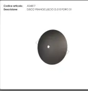 Disco Frangizolle 510mm 20 " Smooth With Holes Framework 31mm 6 KG