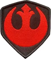 [Antrix] Star War Rebel Alliance Patch Hook and Looped Embroidered Star Wars Rebel Alliance Shield Jedi Order Applique Patch for Jackets Jeans Jersey Pants