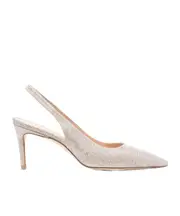 Stuart Weitzman Stuart Slingback Pointed-Toe Pumps 36,38.5 Nude