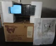 Vtg. SEARS 5" B&W Portable TV Television Receiver AM/FM/PSB Radio WORKS 100% NEW