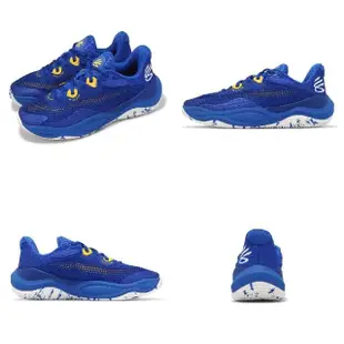 【UNDER ARMOUR】籃球鞋 Curry Splash 24 AP 男鞋 藍 黃 緩衝 支撐 咖哩 運動鞋 UA(3027262400)