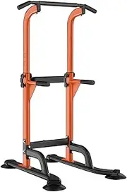 SogesHome Power Tower Pull Up Bar and Dip Station Adjustable Height Dip Stand Multi-Functional Strength Training Fitness Workout Station