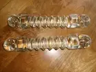 PAIR Vintage 12” Clear Glass Pyrex USA Made Strain Insulator