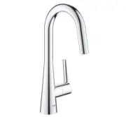 GROHE, 32283003, 1.75GPM ZEDRA SLEEK SINGLE-HANDLE PULL-DOWN DUAL SPRAY PREP ...