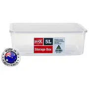 24 x 5L Plastic Storage Container Kitchen Fridge Pantry Organiser Tubs Tool Box
