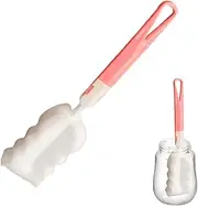 Bottle Scrubbing Brush - Long Handle Cleaner, Sponge Scrubber Tool | Bottle Cleaning Brush for Water Cups and Tumblers, Kitchen Sink Accessory for Dorms and Hotels, Scrubber for Daily Use