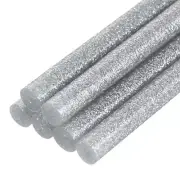 Mini Hot Glue Sticks for Glue Gun 0.27-inch x 4-inch Glitter Silver 6pcs