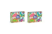 2x Mudpuppy Kids Children 4 In A Box Jigsaw Puzzle Game Toy Set Dino Friends 3+
