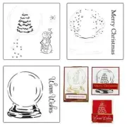 layered snowglobe Stencil set by TCW