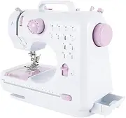 2 Speed Double Thread Sewing Machine, Electric Sewing Machines with 12 Stitch Patterns, Led Light, Foot Pedal for Family Travel