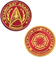 [Zcketo] 2 Pieces Tactical Patch Compatible with Star Trek Patch Embroidered, Space Force Patch,Space Science Patch,Starfleet Academy Patch for Clothes Backpacks,Vests, Bags, Hats, Helmets