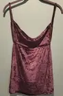 New Intimately Free People Mauve Velvet Sleeveless Backless Babydoll Top Size S
