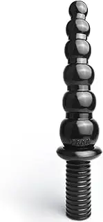 Erotic XL anal dildo sex toys, FAAK multi-balls dildo with handle, 9,8'' insertable with 6 balls for butt plug lovers, FAAK beaded dildo anal fun,deeper training sextoy (Pure Black)