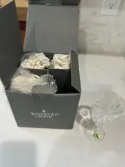 WATERFORD Crystal LISMORE CLARET WINE GLASSES 5 7/8" - Sets of 4