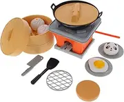 Toyvian 1set Simulated Kitchen Toy Stove Steamer and Utensils for Boys and Girls Cooking Playset for Boys and Girls for Creative Pretend Play and Learning