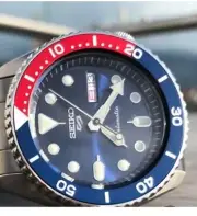 Seiko 5 Sports Full Stainless Steel Pepsi Bezel 42.5mm Automatic Watch SRPD53K1
