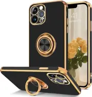For iPhone 14 13 12 11 Pro Max Shockproof Rugged Cases Cover & Kickstand Ring