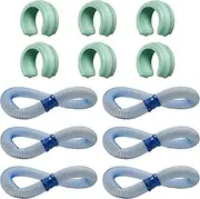 Pool Hose Weight Replacement Pool Cleaner Hoses Pool Cleaner Parts Universal Pool Cleaner Hose Weights Suitable for Zodiac Baracuda W83247 X70105 Cleaners (6X Weights+6X Cleaner Hoses)