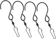 Abaodam 4Pcs Heavy Duty Swivel Hooks for Outdoor Use Rotating Clips for Bird Feeders Flower Baskets Lanterns and Garden Decorations Reliable and Versatile Hanging