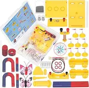 Rustark 53Pcs Science Magnet Kit Physics Electromagnet Experiment Set Labs Science Magnet Set Physics Science Magnet Kit Education Science Experiment Tools for School Students Education