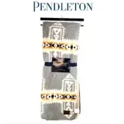 PENDLETON Sherpa Aztec Southwest Navajo Throw Cream Gray White