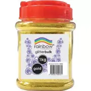 GOLD FINE GLITTER CRAFT BULK 1KG IN JAR RAINBOW - FREE POST
