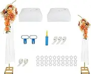 YAYAMIMI 7.8Ft &6.7Ft Metal Arch Backdrop Stand Gold Curved Top Wedding Frames Balloon Arch Kit for Ceremony Birthday Anniversary Bridal Baby Shower Floral Stand Decoration
