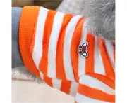 Pet Bodysuit Stripes Pattern Keep Warmth Skin-Friendly Pet Dog Warm Jumpsuits...