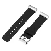 Colorful Nylon Canvas Replacement Watch Band Strap for Fitbit Charge 3 Smart Watch BLACK COLOR