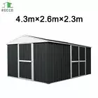 Rocco Garden 2.3mH Shed Tools Storage Gable Roof Steel Garage Shed Workshop