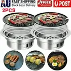 2pcs Korean Style Table Charcoal Portable BBQ Grill Camping Fire Pit For Outdoor