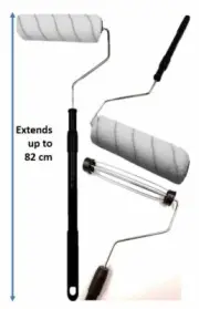 7" Extendable Paint Roller Long Handled Ceiling Paint High Reach Extension Pole