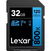 Lexar 32GB High-Performance 800x UHS-I Class 10 SDHC Memory Card