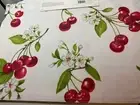 BENSON MILLS PLACEMATS EASY CARE CHERRIES WHITE RED GREEN (4) 13 X 18 NWT